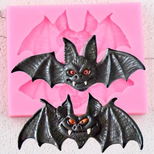 Halloween Bats Silicone Molds DIY Party Cake Decorating Tools Cupcake Topper Fondant Mold Candy Clay Chocolate Gumpaste Moulds