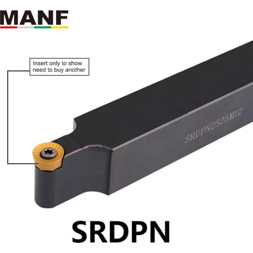 MANF CNC 12mm 16mm SRDPN-2525M08 Turning Lathe Cutter Indexable lathe tools RPMT08 Carbide Inserts External Turning Tool Holder