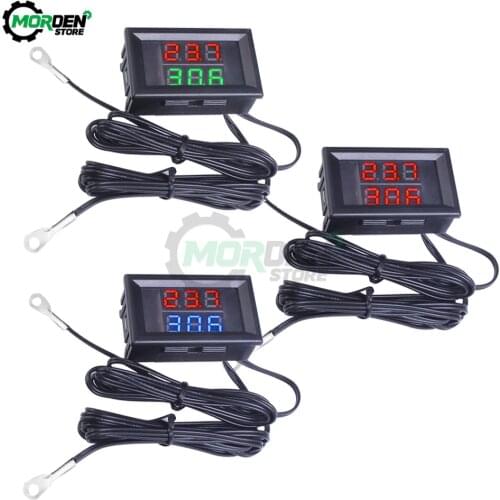 Mini DC4-28V Digital LED Thermometer Sensor Hygrometer Gauge Refrigerator Aquarium Monitoring Display Humidity Detector