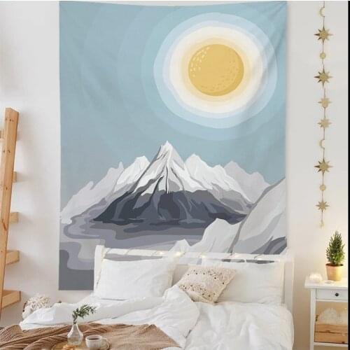 Nordic Wind Flower letter tapestry wall decorated bedroom Aesthetic Personality Simple Green Plant Floral Mural home decoration