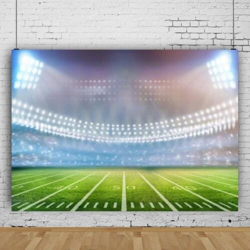 Lighted Stadium Football Game Vinyl Background Shooting Backdrop Props Birthday Portrait Photography Decors Video Photocall