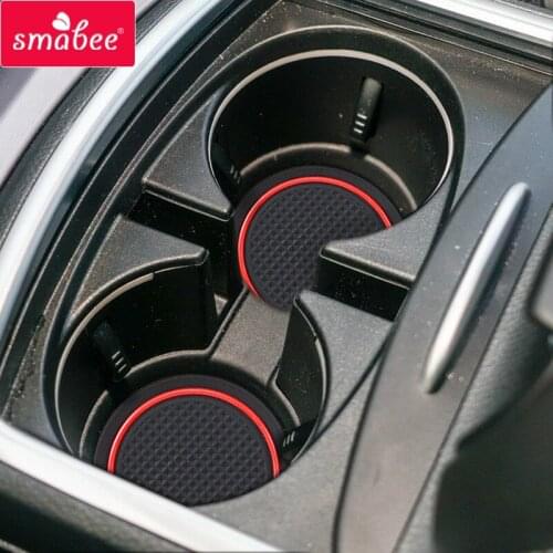 Smabee Anti-Slip Gate Slot Cup Mat for Dodge Charger 2015 ~ 2019 Cup Holder Non-slip Mats Interior Accessories Car Sticker