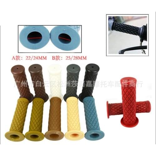 For Harley 883 1200 Yamaha Kawasaki CB400 Rubber Motorcycle Handle Bar Grips Scooter Handlebar Universal Motorcycle Accessories