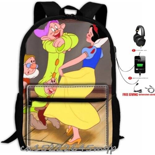 Usb Charging Backpacks Mickey Mouse Backpacks Back To School Bookbag Princess Teenager School Bags for Boys Girls Mochila Disney