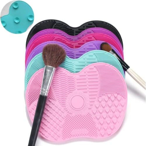 Silicone Makeup Brush Cleaner Mat Cosmetic Brush Toothbrush Cleaner Cushion Cleaning Mat Makeup Brush Scrubber Board