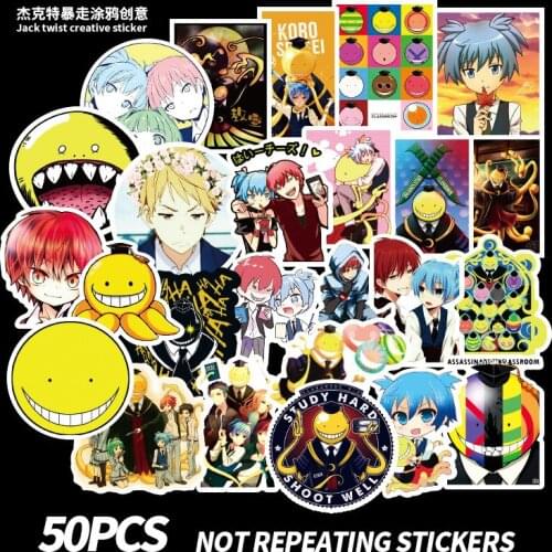 10/50pcs Assassination Classroom Anime Graffiti Stickers For Motorcycle Skateboard Laptop Bicycle Trunk Backpack Waterproof