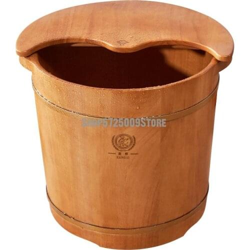 Wooden Foot Soaking Bucket Foot Washing Bucket Foot Bath Bucket Heightening Foot Washing Basin Wooden Bucket Foot Therapy