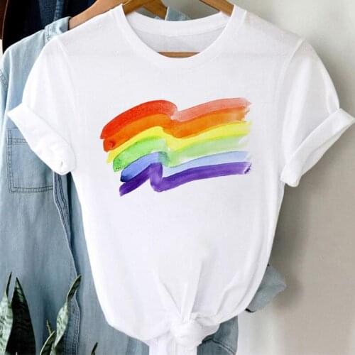 Womens T-shirt Color graphics t shirt Streetwear Tops Female White Summer Short Sleeve Ladies T Shirt Plus Size XXXL