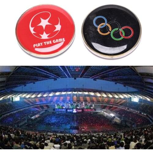 1PC Sports PVC Soccer Football Champion Pick Edge Finder Coin Toss Referee Side Coins For Table Tennis Football Matches