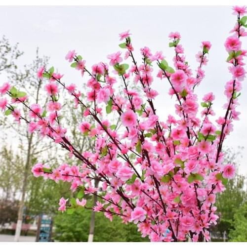 100 Pcs Peach blossom Simulation Artificial Plants Flower Floral Art Accessories DIY Home Living room Garden Decoration