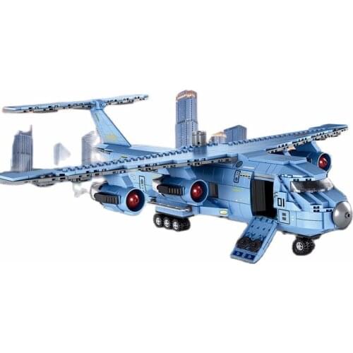 1083PCS SWAT Team Transport Aircraft Building Blocks Military Airplane City Police Figures Bricks Educational Toys for Children