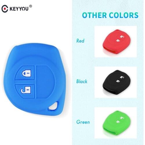 KEYYOU 2 Buttons Silicone Rubber Key Car Key Case For SUZUKI SX4 SWIFT LIANA VITARA JIMNY ALTO IGNIS ESTEEM Remote Key Cover