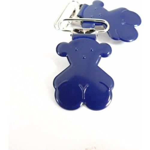 25PCS 1" 25mm #07 NAVY BLUE COLOR Teddy Bear Suspender Clips Pacifier Clips
