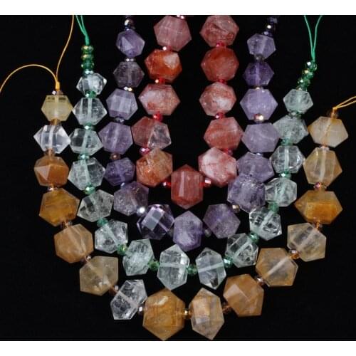 4 Color Choice, Natural Quartz Crystal Double Point Graduated Loose Beads,Amethysts Quartz Point Beads Jewelry Strand DG-32AMAEJ