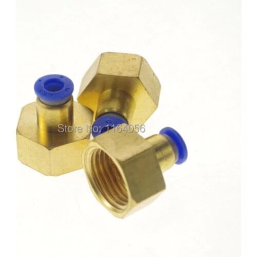 5) Pneumatic Tube OD 10mm x 1/2" BSPT Threaded Female Jointer Connector Fitting