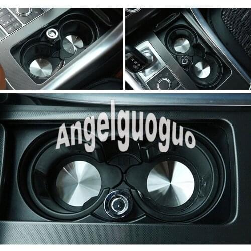 Aluminum Alloy Car Accessories Car Middle Console Anti-Slip Water Cup Mat Holder Pat Fit For Land Rover Range Rover Sport Vogue