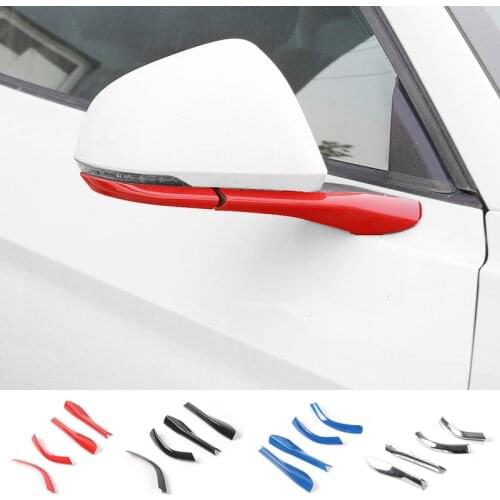 SHINEKA Side Mirror Rearview Mirror Base Cover Trims Exterior Moulding Accessories Kit ABS for Ford Mustang 2015+ Car Styling
