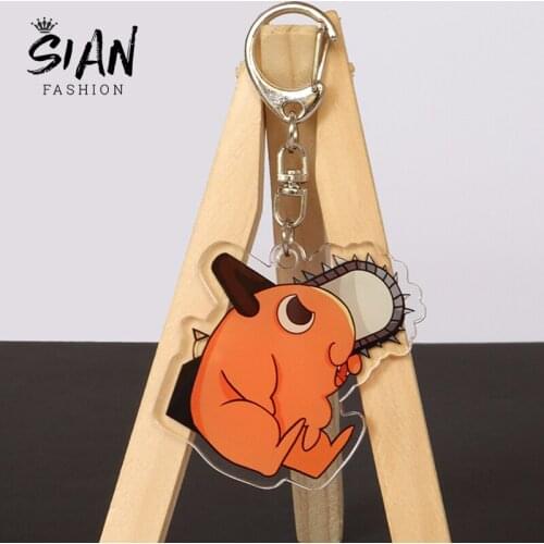 SAIN Anime Chainsaw Man Keychain Pochita Cosplay Sided Acrylic Cartoon Acrylic Key ring Bag Pendant Accessories Gifts For Fans