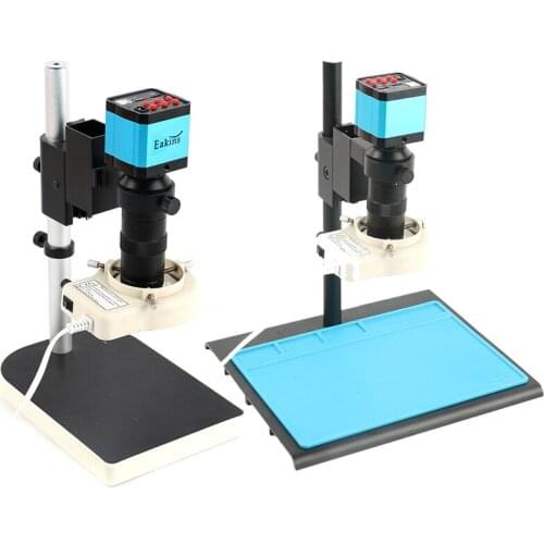 C Mount Lens 100X Zoom HD 1080P 21MP HDMI USB Industrial Electronic Video Microscope Camera Set For Lab PCB Soldering Repair