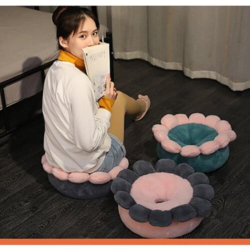Flowers Decorative Pillows for sofa Comfort Chair Cushion Round Velvet Soft Floor Seat Cushion Lovely Home decor Floor Pillow