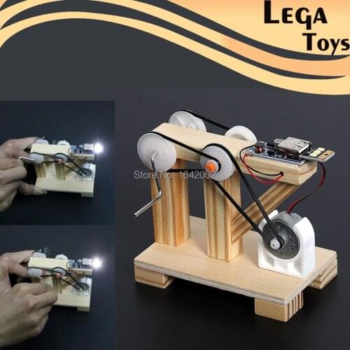 DIY Wooden Invention Dynamo generator Model Kits assembly Scientific physical experiment Creative Educational STEM Toys for Kids