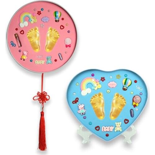 Baby Footprint DIY Baby Air Drying Soft Clay Baby Souvenirs Hand Footprint Soft Modeling Safe Non-Toxic Parent-child Keepsake