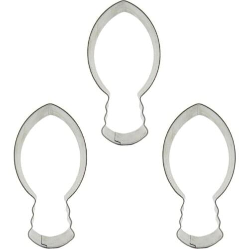 Incandescent lamp shape 3 piece biscuit cutting molds, baking tools, cake decorating soft candy tools