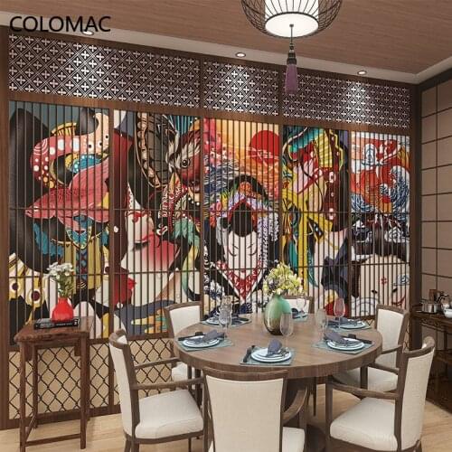Colomac Custom 3D Japanese Style Wallpaper Sushi Restaurant Reasoning Game Theme Mural Drop Interior for Home Decor Shopping