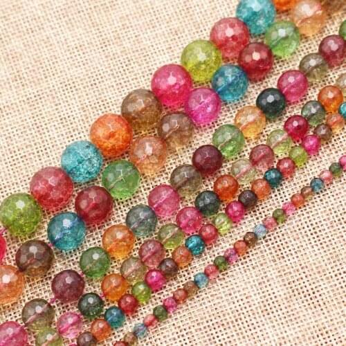 Wholesale Faceted Multi-Color Quartz Round Beads15"/38cm BeadsFor DIY Jewelry Making !We provide mixed wholesale for all items