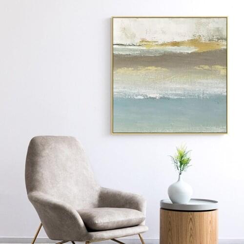 Original seascape oil painting on canvas hand painted decoration wall art abstract blue art pictures for living room home decor