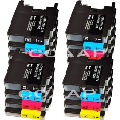 16 Brother LC1240 LC-1240 Compatible Ink Cartridges For MFC J5910DW J6710DW J6910DW J825DW Printer LC1240XL