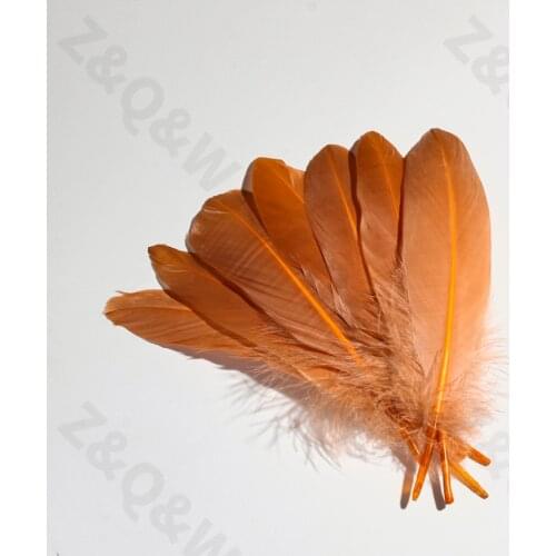 Beautiful 10-15CM natural goose feather dyed red coffee color 20-200PCS DIY jewelry earrings accessories clothing decoration
