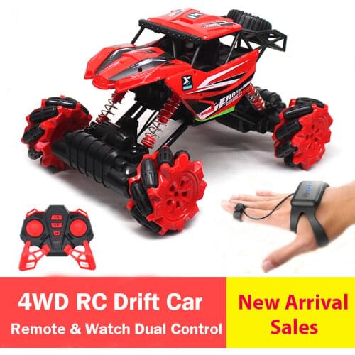 4WD Rock Crawler RC Car Drift Remote Watch Dual Control Kids Gift Toys For Boys Electric Vehicle Truck 4x4 Drive 2.4Ghz 3755