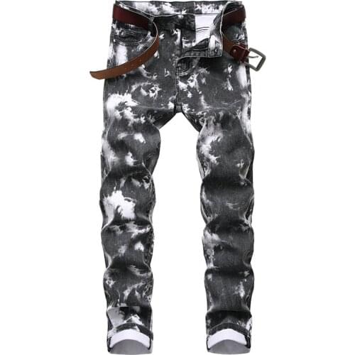 Mcikkny Men Fashion Tide Jeans Pants Colorful Slim Fit Stretch Denim Trousers For Male Hip Hop Size 29-42