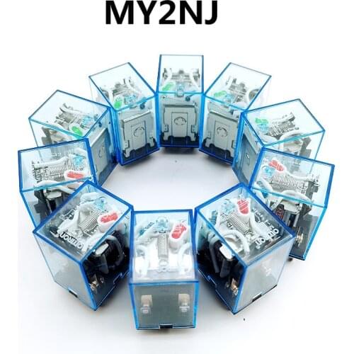 MY2P HH52P MY2NJ DPDT,Miniature Coil Generalelectromagnetic Intermediate Relay Switch WithSocket Base LED AC 110/220V,DC 12/24V