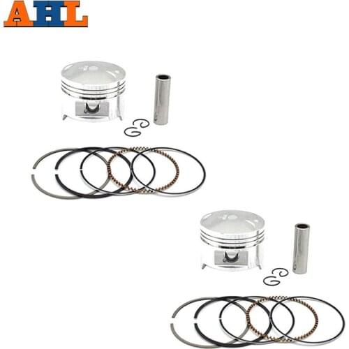 AHL 2 Sets STD 64mm Motorcycle Piston & Piston ring Pin Clips Set Kit For Steed 400 KWO400 BROS400