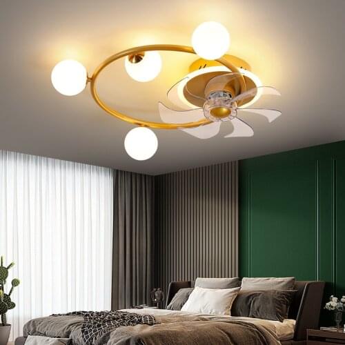 2021 New Smart Ceiling Fan Light Nordic Luxury Modern Fan Light Bedroom Living Room Dining Room Ceiling Fan Light Integrated