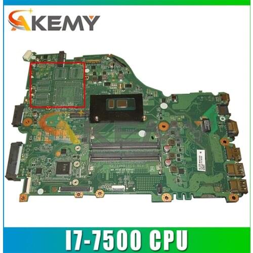 Original For ACER E5-575 F5-573 E5-575G Laptop Motherboard ZAA X32 DAZAAMB16E0 MB With I7-7500 CPU DDR4 100% Fully Tested