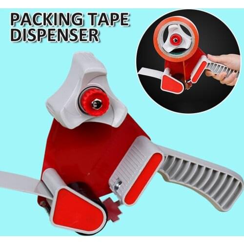 Plastic Sealing Packer Packing Tape Dispenser Tool Sealing Roll Cutter Holds up to 50mm Width Roller Tape Cutter