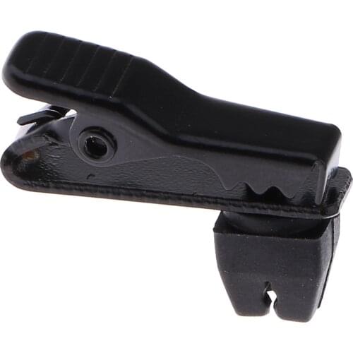 Portable Mini Metal Replacement Microphone Lapel Tie Clip Lavalier Mic Parts 5mm Black