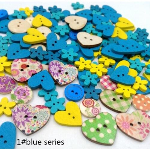 Wooden Buttons mixed size color 2 holes for handmade Gift Box Scrapbooking Crafts Party Decoration DIY Sewing draw