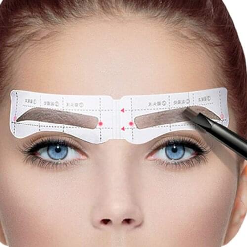 24 Pairs Eyebrow Stencil Professional Eyebrow Card Template Eyebrow Sticker Eye Makeup Tool