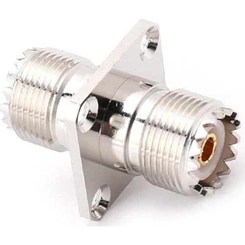 UHF SO239 Female To Female With Panel Mount RF Connector Coaxial Converter Adapter Straight
