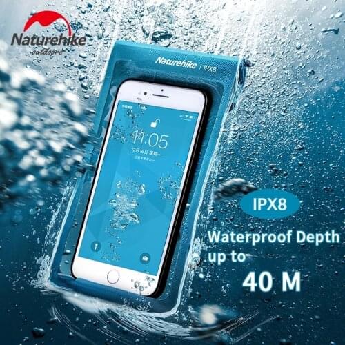 Naturehike Mobile Phone Waterproof Bag TPU Phone Pouch Anti Sticking Sealed Swimming Waterproof Phone Case Touchscreen Diving