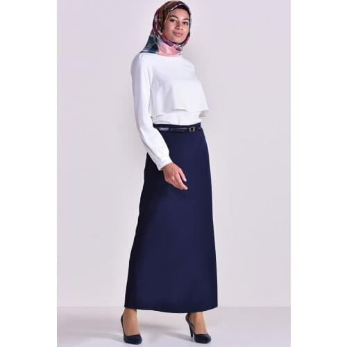 Minahill Belt Skirt 2204-01 Navy Blue 2204-01