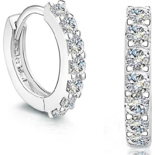 Rhinestone Earrings Women Titanium Steel Jewelry Accessories Fashion Earrings 2019 Ears Wear Decorations Female Party Gifts