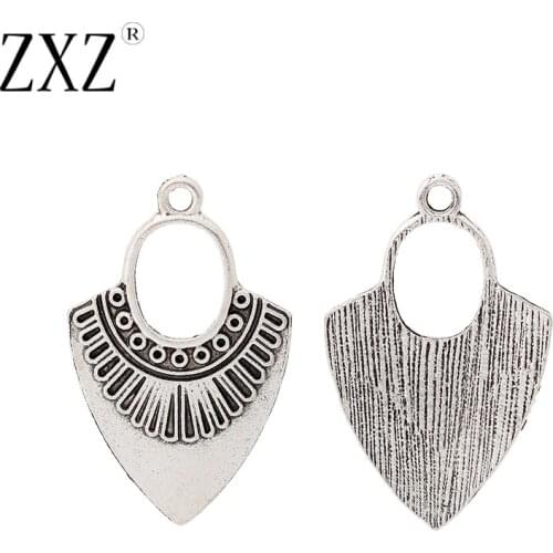 ZXZ 10pcs Tibetan Silver Boho Bohemian Style Charms Pendants for Earring Jewelry Making Findings