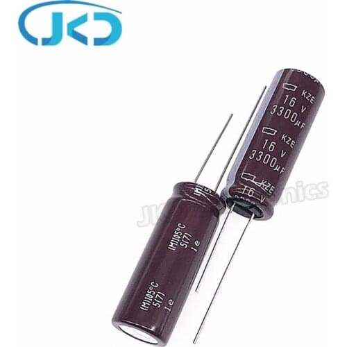 10pcs NIPPON KZE Series 16V3300UF 12.5*35mm NCC electrolytic Capacitor 3300UF 16V CHEMI-CON 3300uf/16v