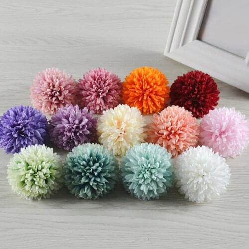 5Pcs Mini Ping Pong Onion Chrysanthemum Wholesale Emulational Silk Flower Wedding Living Room Home Furnishing Artificial Flower
