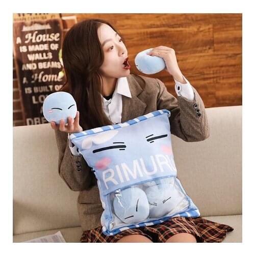 Anime Tensei shitara Slime Datta Ken Rimuru Tempest Cute Cosplay Plush Doll Cartoon Stuffed Sofa Cushion Pillow Christmas Gift